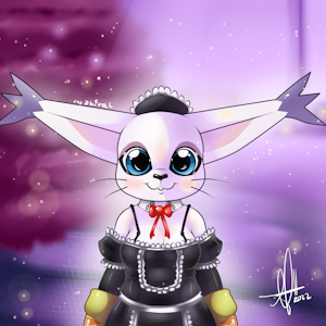 new maid suit for gatomon by Zcomic