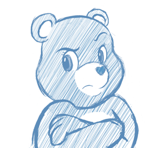 Quick Sketch: Grumpy Bear by LuxBrush