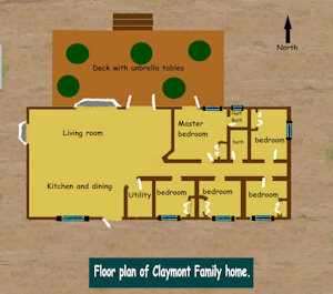 Floor Plan of Claymont Family Home by moyomongoose