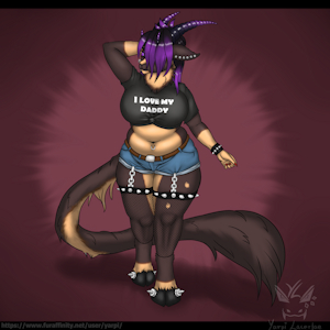 [PERSONAL ART] - Thicc goth gal by YarpiLacertae