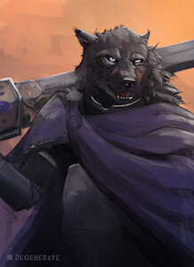 Woof warrior by WerewolfDegenerate