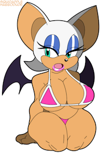 Rouge - Sexy Busty Bikini Bat by Habbodude