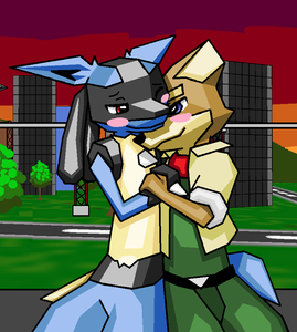 Fox x Rukario by Lucario