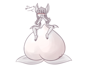 Mythterious's little bat girl LOVEs Peaches~! by Shouk