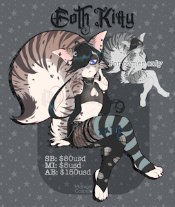 Adoptable: Goth Oriental Kitty CLOSED by MidnightGospel