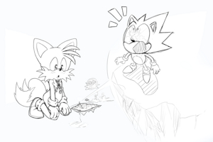 Tails meet Sonic ~ by LotsOfTinyTails