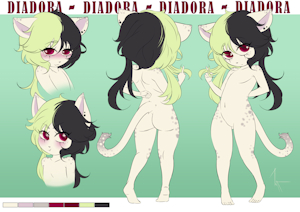 Diadora's SFW Reference Sheet by NyctusPuppy