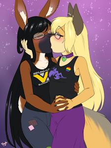 A Kiss at Dusk by GraceTheGoldenFurred