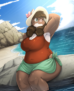 Ruth on the Beach. by OtakuAP