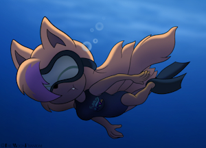 Ruby's Swim (Comm) by Shadowwalk