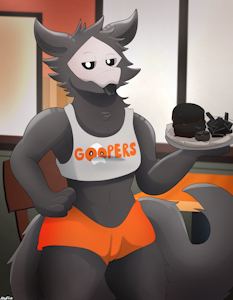 Femboy Puro working at Goopers (Hooters) by AlsoFlick