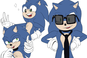 Movie!Sonic Doodles by E13A411