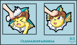 [COMMISSION] Vaporeon emotes by LunarisParukia