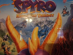 Spyro poster autographed by Tom Kenny by WheelerFox