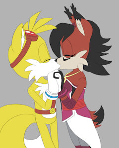 Tails x Nicole kiss by LaliLop