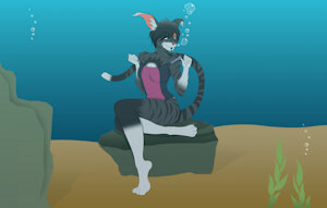 A Pin-up on the seabed by darkbunny666