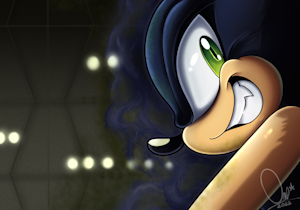 Dark Sonic Redraw by MidnightMocca