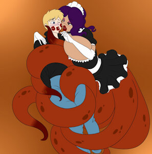 Smooched by a Cephalopod COLORED by Luhyzi