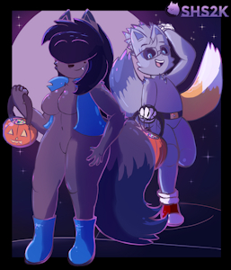 Nila as Sally Acorn and Akio as Tails by SuperHyperSonic2000