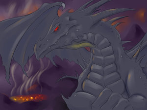 Sventar, the Dark Dragon  by RisingDragon