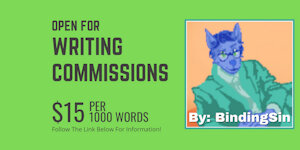 Open for Writing Commissions! by bindingsin