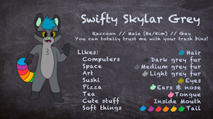Swifty Grey's Character Sheet by Raccintosh