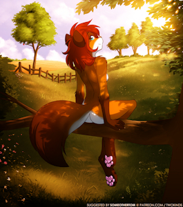Recolor ~ Foxy Kat in a Tree by TripleTailSlap