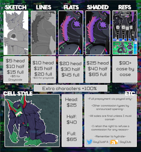 2022 Price Sheet [OPEN] by GayClub