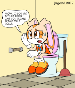 Cream going potty by Jugend (Colorized) by MarineOnThePottyArt