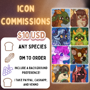 Icon Commissions! by PeasandCream
