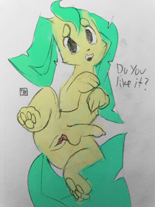 Intersex Leafeon colored by TartBlok