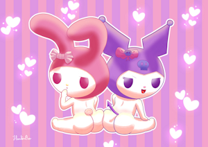 My Melody and Kuromi celebrating Bunny Year (HBD) by HamtarOso