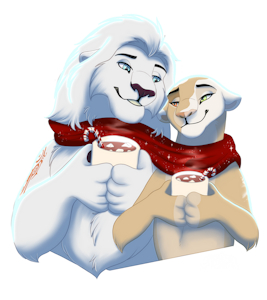 Christmas Couple - YCH by magicat