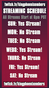 Stream Schedule by KingGingy