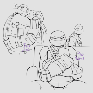 Some tmnt2012 random sketches by PurpleVelBeth