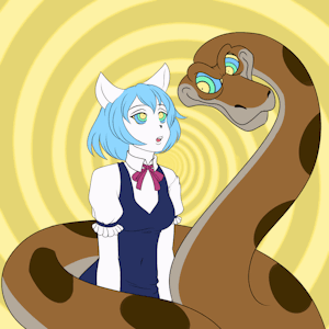 Wolffy and Kaa gif by Katsiika