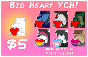 Big Heart YCH by FeAtherNet