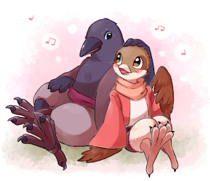 Taftan and Ukilii, bird boyfriends by Afterglow