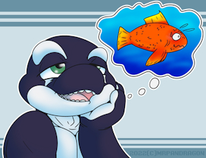 [Commission] Devon Orca Thinkin' about Fish by mrpandragon