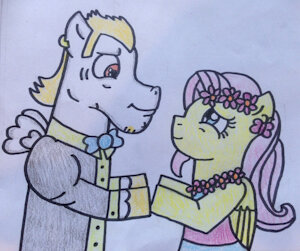 Future Bulk and Fluttershy wedding by DragonSonic