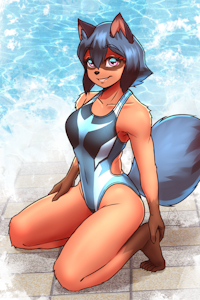 More Swimsuit Michiru by MykeGreywolf