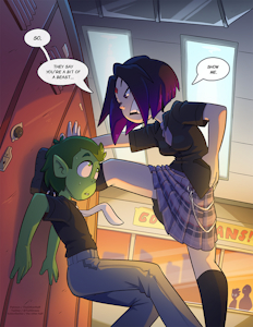Raven and Beast Boy 1/3 by TheOtherHalf
