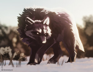 Snow wolf by WerewolfDegenerate
