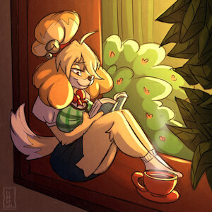 Isabella reading by Lirileuu