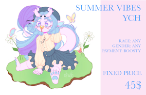 🦋 SUMMER VIBES YCH ($45) 🦋 (closed) by Rindewoo