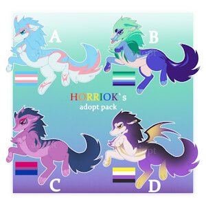 Adoptable pride pack by Horriok