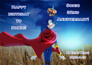 Sonic 32nd Anniversary! by ElinyWang