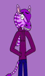 Purple Zebra (No name yet) by MarcusTheAlbinoWolf