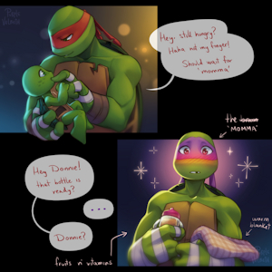 Raph's little princess is hungry by PurpleVelBeth