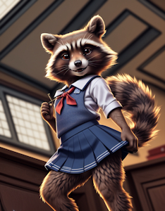 Rocket Raccoon Male 1 School uniform by gilbertAram